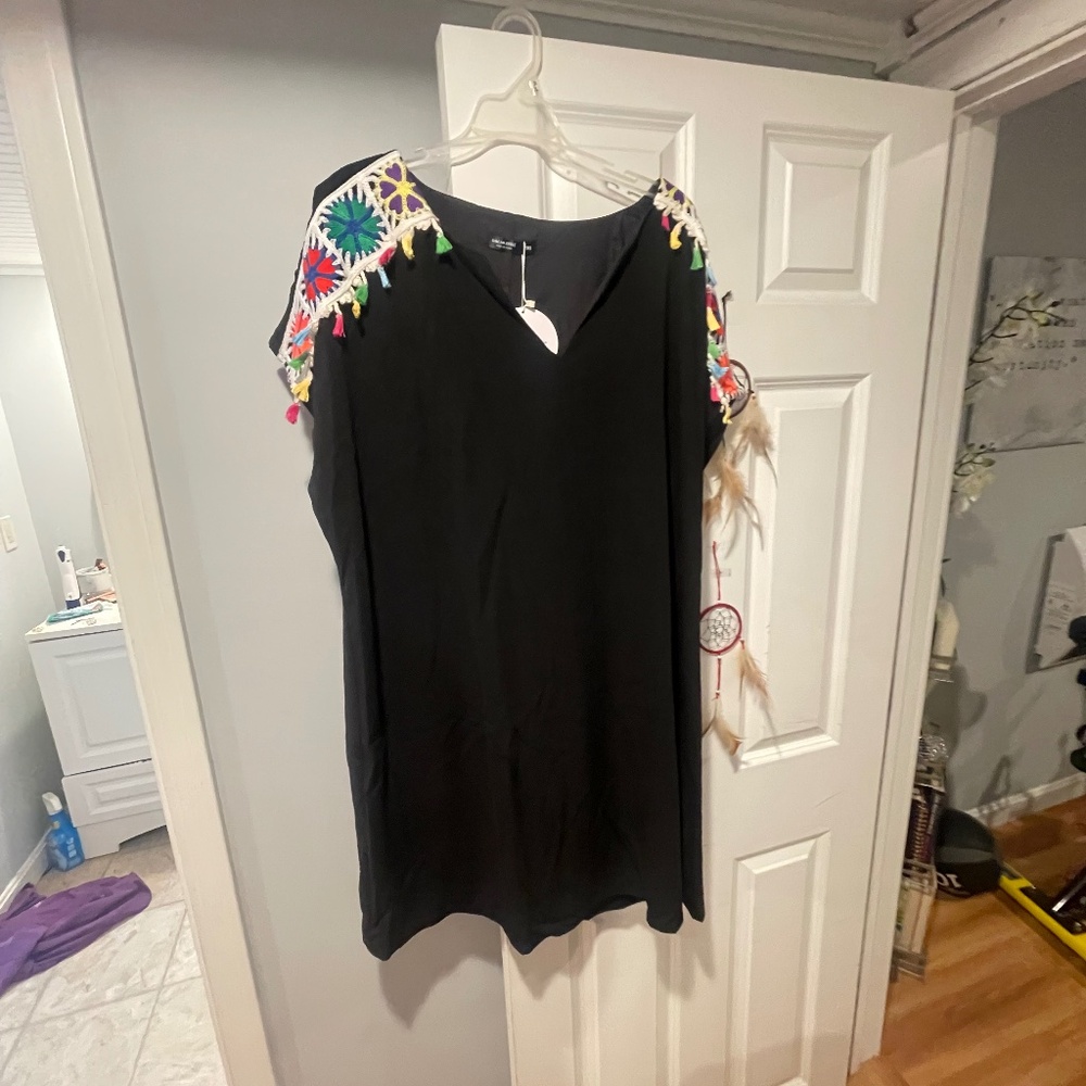 Never worn black tassel dress